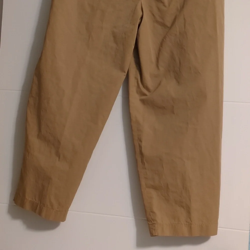 Anthropologie X Exquise Barell Leg Chino Tan High-Waisted Chic Trousers Sz M - Picture 10 of 12